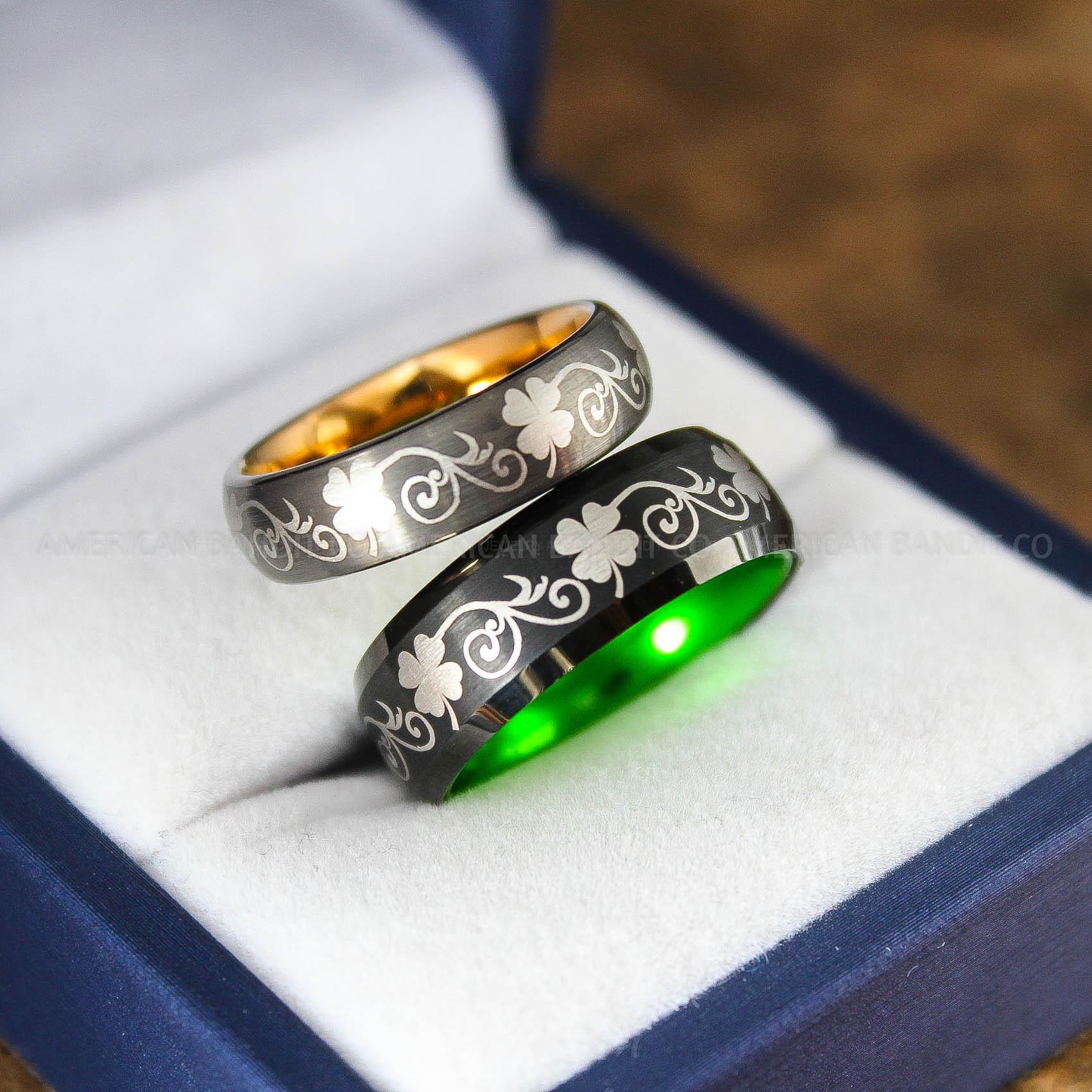 IMG_9153 Irish Ring, Clover Ring, Shamrock Ring, Irish Jewelry, Irish Wedding Band, Celtic Ring, St. Patrick's Day Gift, Ireland Ring, Irish Wedding - Image 1