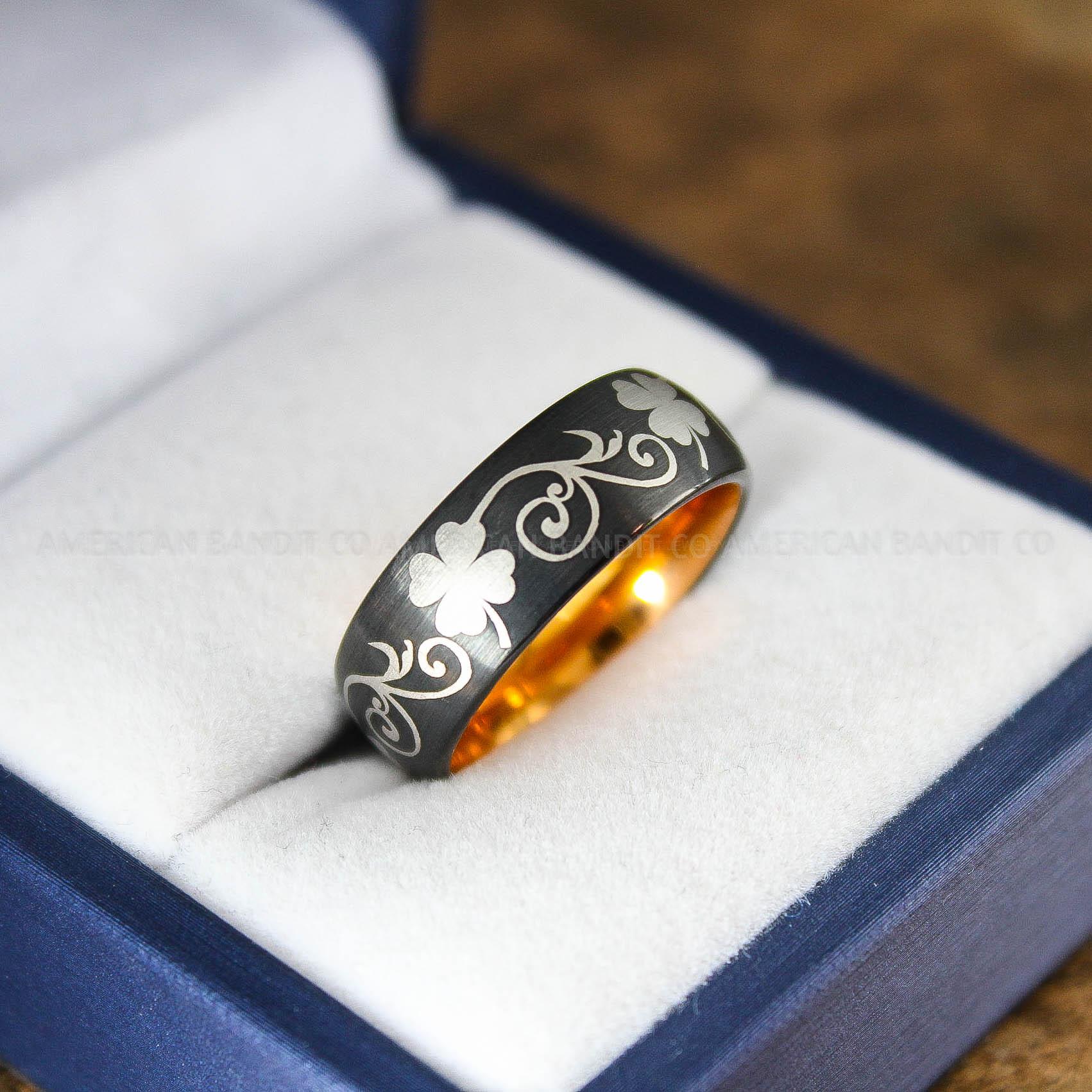 IMG_9154 Irish Ring, Clover Ring, Shamrock Ring, Irish Jewelry, Irish Wedding Band, Celtic Ring, St. Patrick's Day Gift, Ireland Ring, Irish Wedding - Image 1