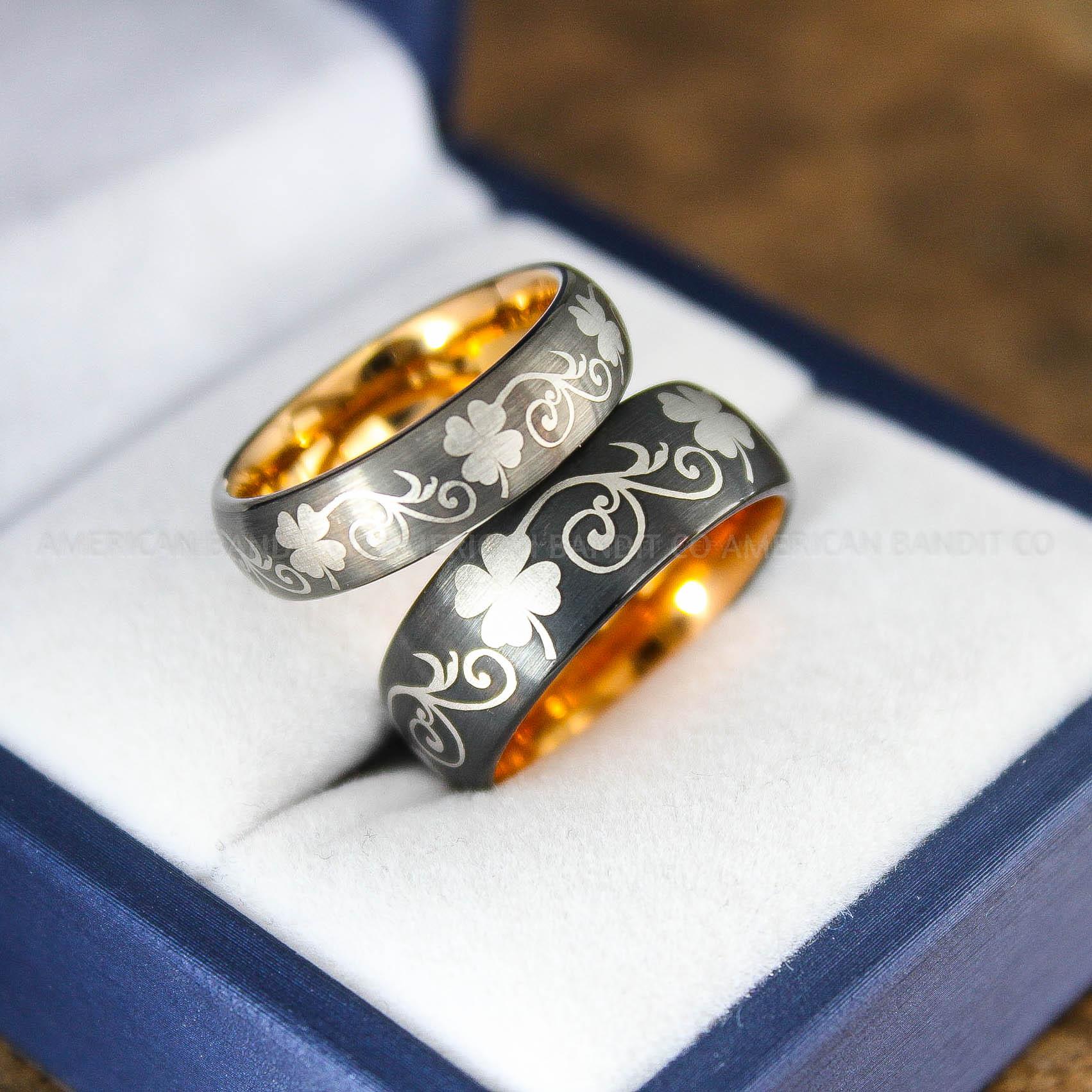 IMG_9156 Irish Ring, Clover Ring, Shamrock Ring, Irish Jewelry, Irish Wedding Band, Celtic Ring, St. Patrick's Day Gift, Ireland Ring, Irish Wedding - Image 1