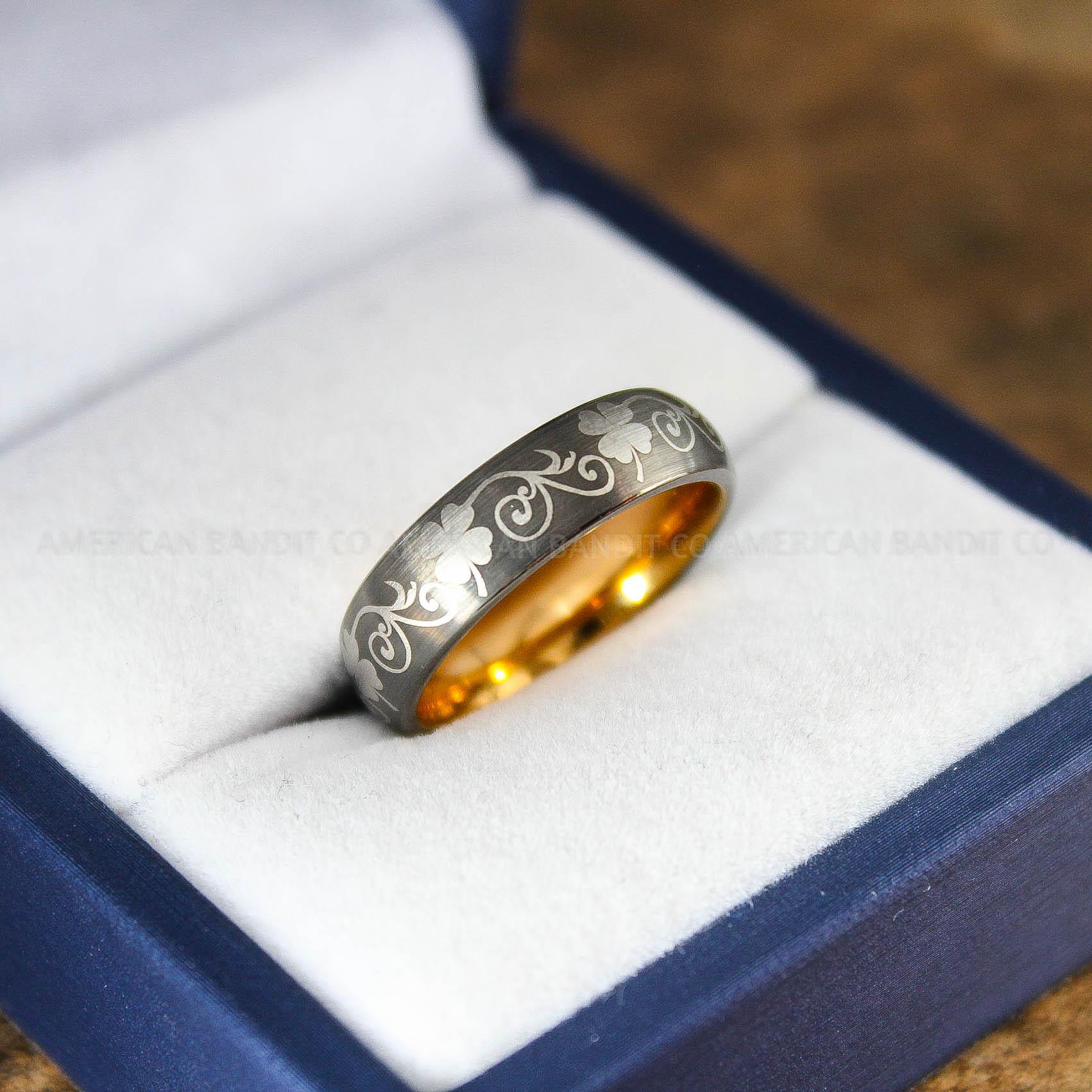 IMG_9157 Irish Ring, Clover Ring, Shamrock Ring, Irish Jewelry, Irish Wedding Band, Celtic Ring, St. Patrick's Day Gift, Ireland Ring, Irish Wedding - Image 1