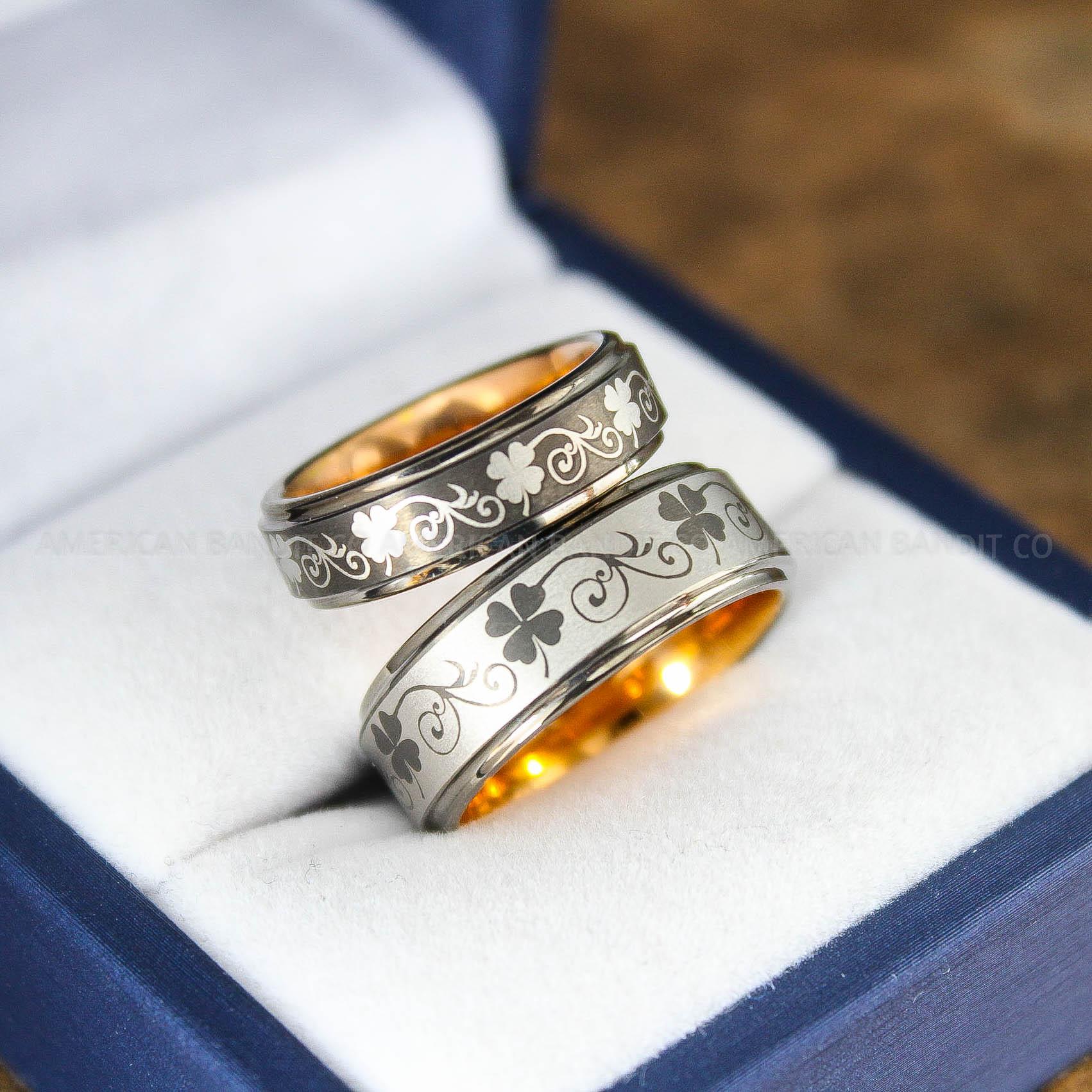 IMG_9158 Irish Ring, Clover Ring, Shamrock Ring, Irish Jewelry, Irish Wedding Band, Celtic Ring, St. Patrick's Day Gift, Ireland Ring, Irish Wedding - Image 1