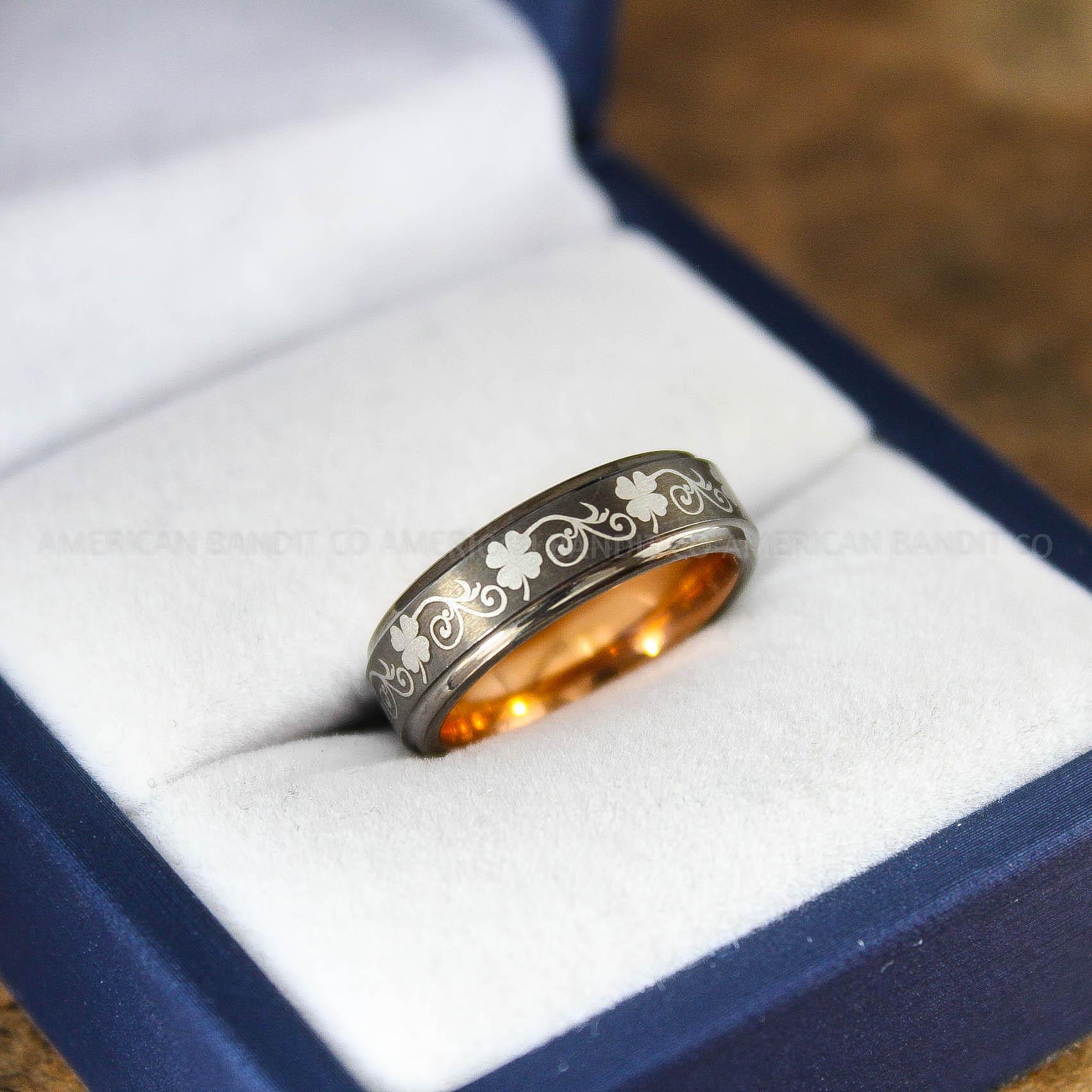 IMG_9160 Irish Ring, Clover Ring, Shamrock Ring, Irish Jewelry, Irish Wedding Band, Celtic Ring, St. Patrick's Day Gift, Ireland Ring, Irish Wedding - Image 1