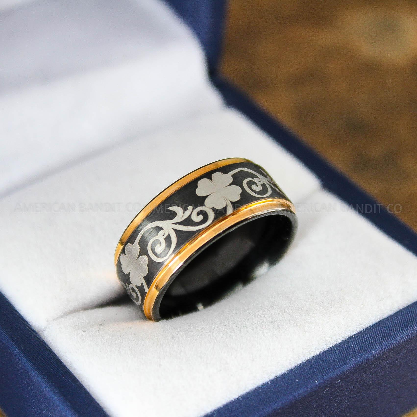 IMG_9166 Irish Ring, Clover Ring, Shamrock Ring, Irish Jewelry, Irish Wedding Band, Celtic Ring, St. Patrick's Day Gift, Ireland Ring, Irish Wedding - Image 1