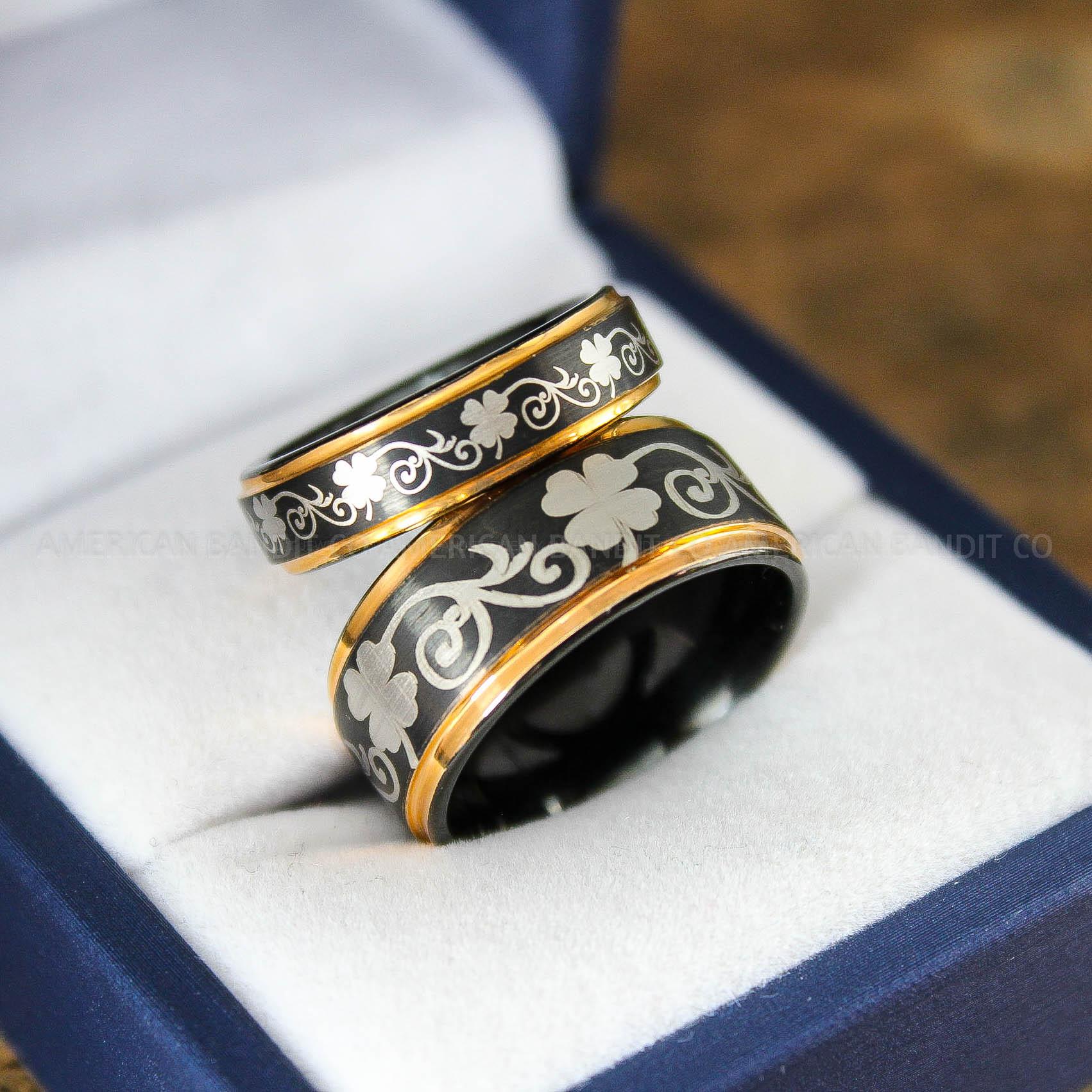 IMG_9167 Irish Ring, Clover Ring, Shamrock Ring, Irish Jewelry, Irish Wedding Band, Celtic Ring, St. Patrick's Day Gift, Ireland Ring, Irish Wedding - Image 1