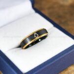 Penguin Ring, Penguin Jewelry, Penguins Wedding Ring, Penguins Wedding Band, Black Wedding Band, Black Wedding Ring, Penguins Jewelry
