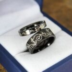 Nautical Ring, Anchor Ring, Black Anchor Rings, Black Wedding Rings, Black Nautical Rings, Black Wedding Bands, Black Anchor Tungsten Rings