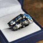 Til Valhalla Rings, Viking Rings, Runes Rings, Valknut Rings, Nordic Rings, Norsemen Rings, Nordic Runes Rings, Black Tungsten Bands