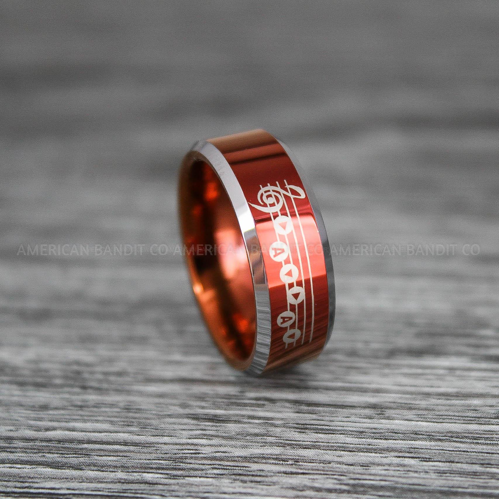 IMG_9182 Zelda Ring, Song of Time Ring, Zelda Wedding Ring, Gamer Ring, Gamer Jewelry, Zelda Wedding Band, Gamer Wedding Ring, Red Wedding Ring - Image 1