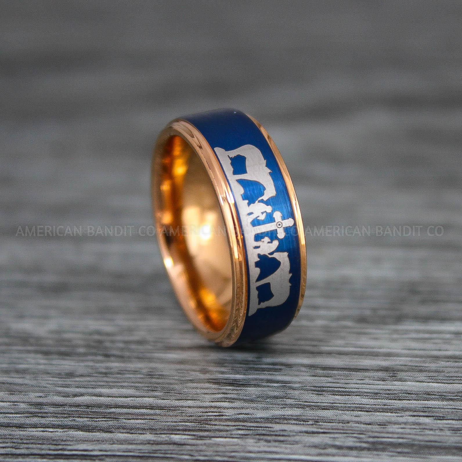 IMG_9196 Cowboys Rings, Cowboys Wedding Ring, Cowboys Wedding Band, Praying Cowboys Ring, Cowgirl Jewelry, Cowboy Jewelry, Cowgirl Wedding Band - Image 1