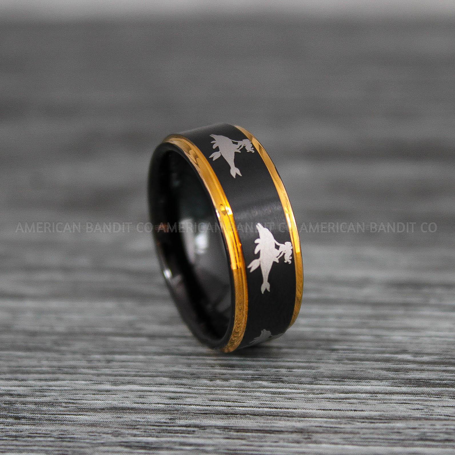 IMG_9197 Mermaid Ring, Dolphin Ring, Mermaid Jewelry, Dolphin Jewelry, Mermaid Wedding Ring, Ocean Wedding Band, Dolphin Wedding Band - Image 1