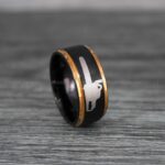 Chainsaw Ring, Chain Saw Ring, Power Tools Ring, Black Tungsten Band, Black Tungsten Ring