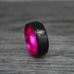 Nautical Ring, Anchor Ring, Black Anchor Rings, Black Wedding Rings, Black Nautical Rings, Black Wedding Bands, Black Anchor Tungsten Rings