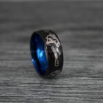 Bass Fish Ring, Bass Jewelry, Fishing Ring, Bass Fish Ring, Hunting Ring, Fish Hooks Ring, Fishing Wedding Band