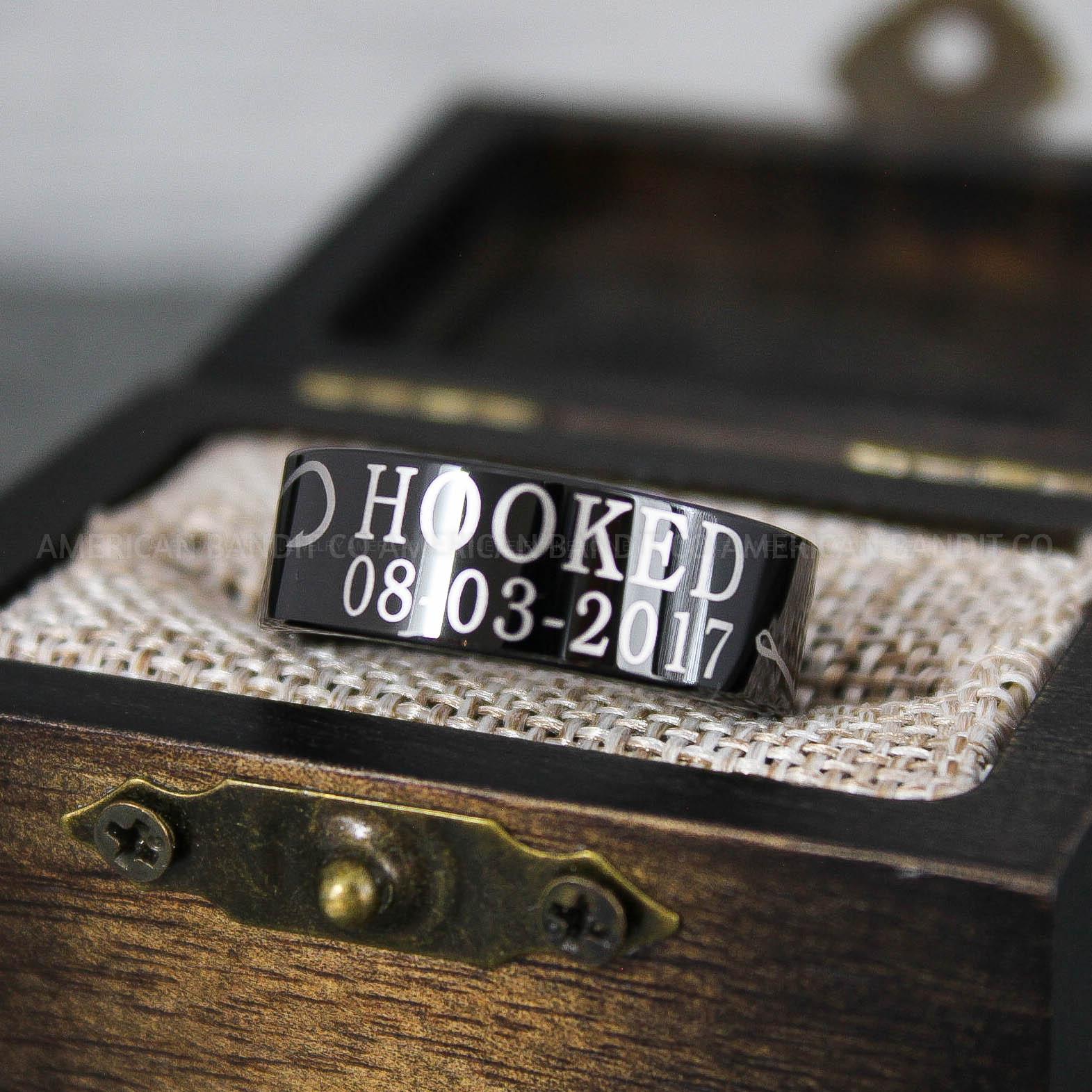 IMG_9222 Fishing Ring, Fisherman Ring, Fishing Jewelry, Fishing Wedding Band, Hunting Ring, Fish Hooks Ring, Fishing Wedding Ring - Image 1