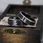Nautical Ring, Anchor Ring, Black Anchor Rings, Black Wedding Rings, Black Nautical Rings, Black Wedding Bands, Black Anchor Tungsten Rings