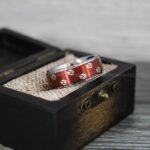 Puppy Paws Ring, Puppy Jewelry, Dog Paws Ring, Pet Jewelry, Pet Ring, Red Tungsten Wedding Ring