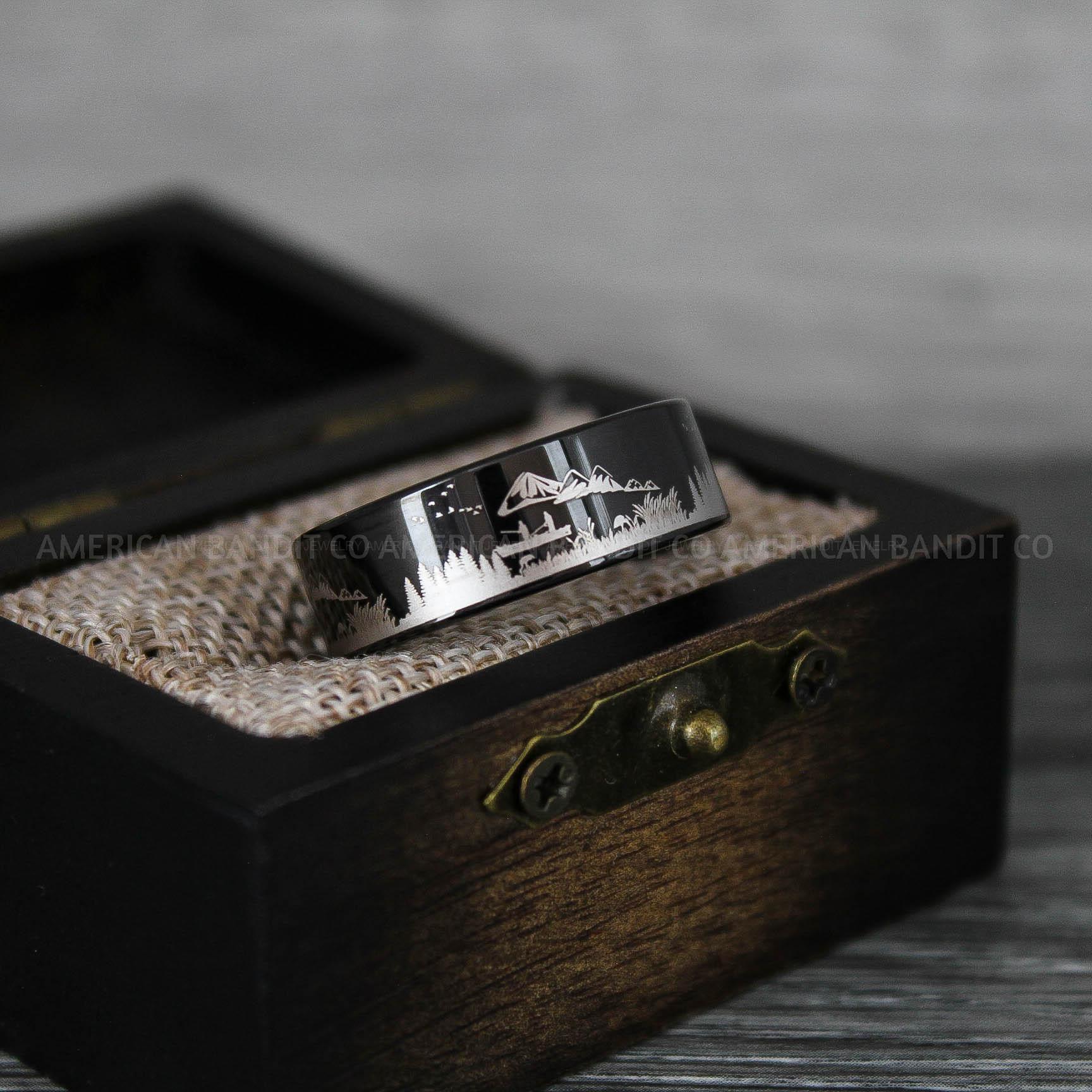 IMG_9264 Fishing Ring, Fisherman Ring, Fishing Jewelry, Fishing Wedding Band, Hunting Ring, Fish Hooks Ring, Fishing Wedding Ring - Image 1