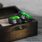 Nautical Ring, Anchor Ring, Black Anchor Rings, Black Wedding Rings, Black Nautical Rings, Black Wedding Bands, Black Anchor Tungsten Rings - Image 2