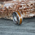 Wood Ring, Wood Wedding Band, Wood Wedding Ring, Silver Wedding Ring, Silver Wedding Band