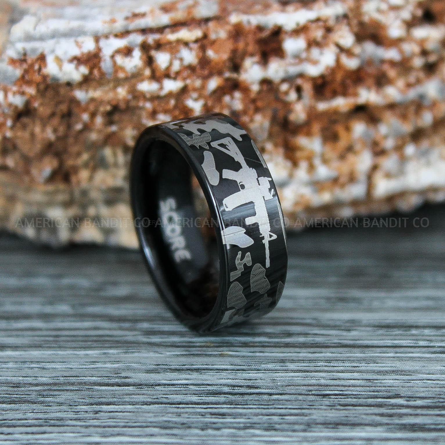 IMG_9291 Assault Rifle Rings, Camo Rings, Army Rings, Military Rings, Military Jewelry - Image 1