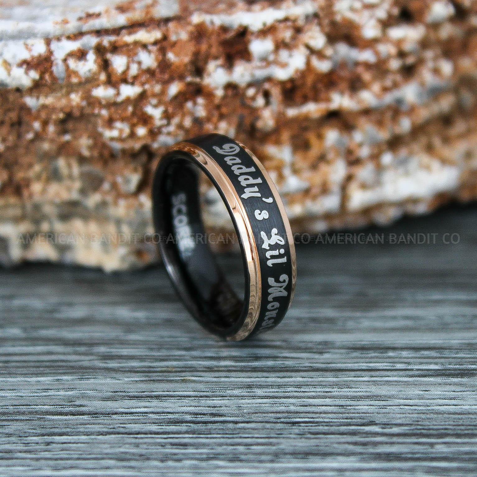IMG_9296 Harley Quinn Ring, Daddy's Lil Monster Ring, Harley Quinn Wedding Ring, Harley Quinn Wedding Band - Image 1