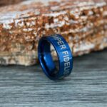 Marines Ring, Semper Fidelis Ring, Marines Wedding Band, Camo Rings, Army Rings, Military Ring, Military Jewelry, Army Couple, Army Wife, Army Husband - Image 3