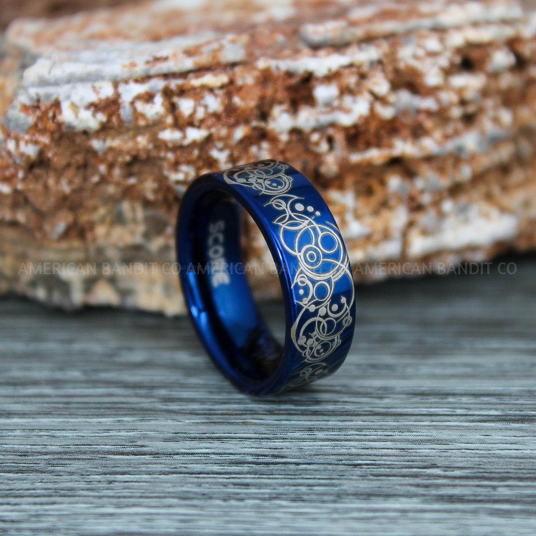 IMG_9331 Dr Who Rings, Dr Who Wedding Rings, Dr Who Jewelry, Gallifreyan Rings, Gallifreyan Wedding Rings, Gallifreyan Wedding Bands, Gallifreyan Jewelry - Image 1