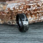 Baseball Ring, Pitcher Ring, Baseball Wedding Ring, Baseball Wedding Bands, Black Baseball Ring, Black Wedding Bands, Black Baseball Wedding Bands, Baseball Jewelry - Image 4