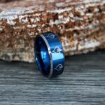 Kingdom Hearts Ring, Kingdom Hearts Wedding Ring, Gamer Ring, Gamer Jewelry, Kingdom Hearts Wedding Bands, Gamer Wedding Rings, Blue Wedding Ring