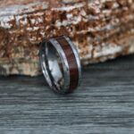 Wood Ring, Wood Wedding Band, Wood Wedding Ring, Silver Wedding Ring, Silver Wedding Band