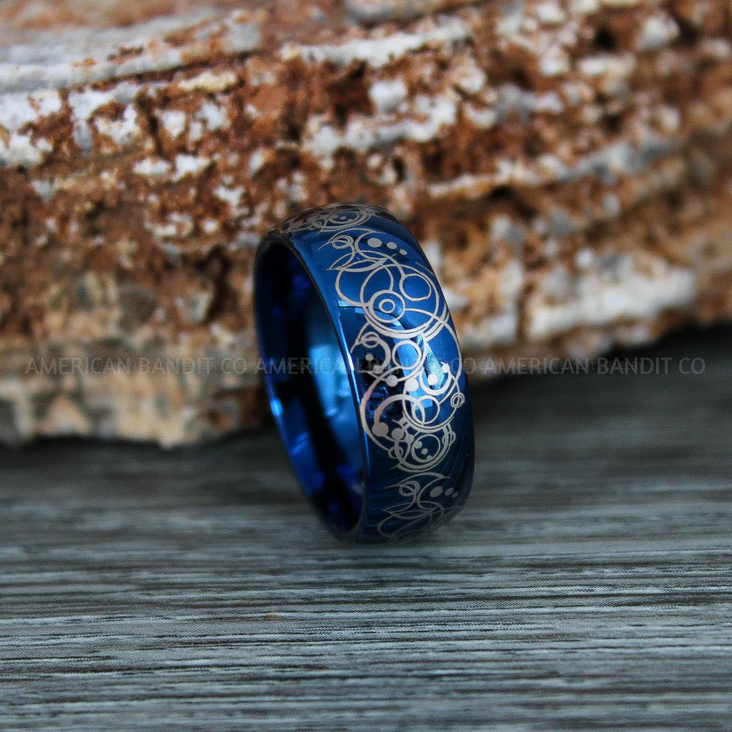 IMG_9354 Dr Who Rings, Dr Who Wedding Rings, Dr Who Jewelry, Gallifreyan Rings, Gallifreyan Wedding Rings, Gallifreyan Wedding Bands, Gallifreyan Jewelry - Image 1