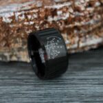 Football Ring, Football Wedding Ring, Football Play Diagram Ring, Football Jewelry, Mens Football Ring