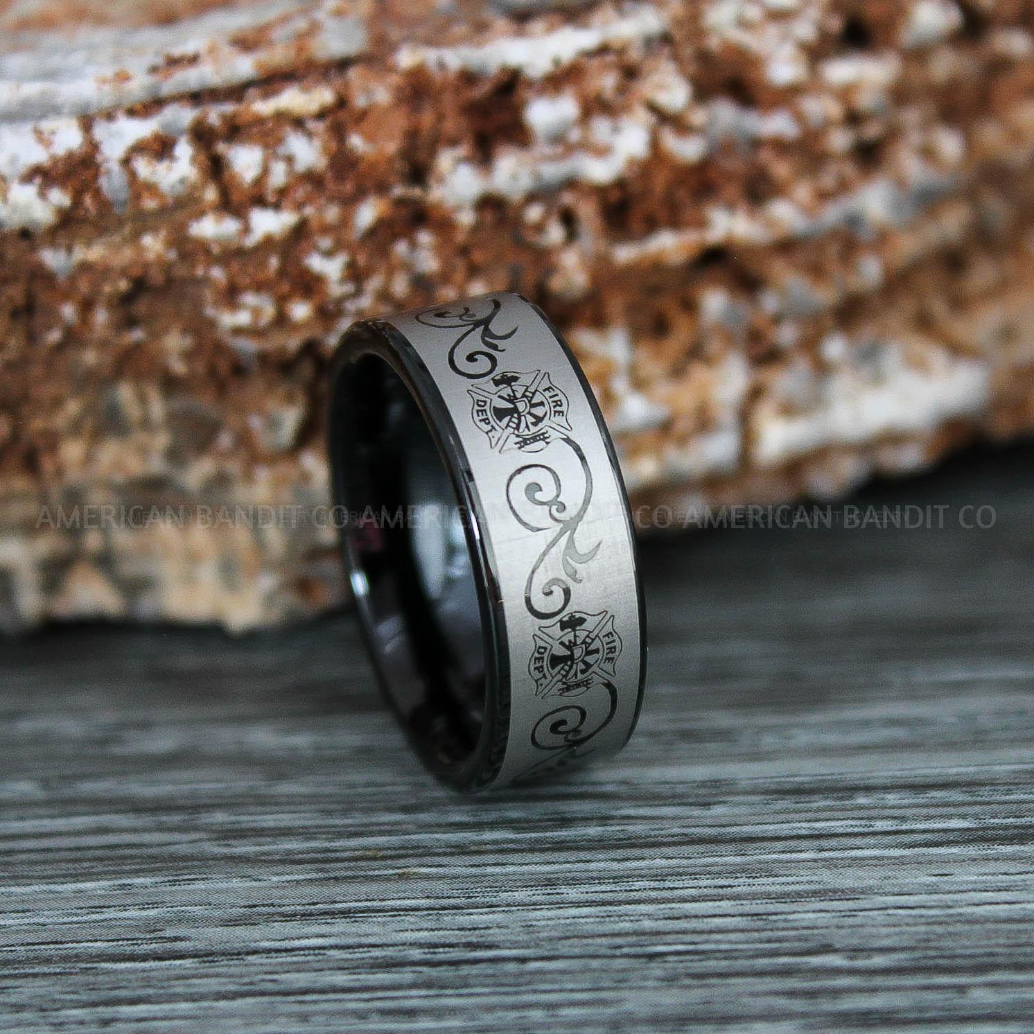 IMG_9356 Fire Department Ring, Fireman Wedding Band, Firefighter Ring, Firefighter Jewelry, Fireman Jewelry - Image 1