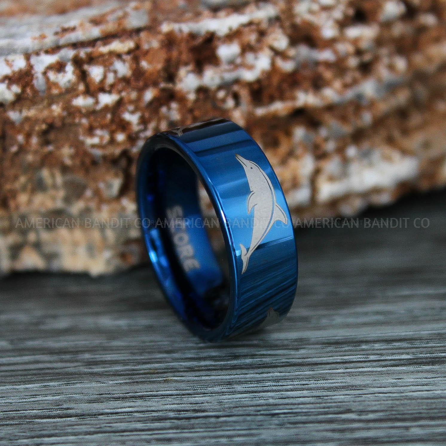 IMG_9361 Mermaid Ring, Dolphin Ring, Mermaid Jewelry, Dolphin Jewelry, Mermaid Wedding Ring, Ocean Wedding Band, Dolphin Wedding Band - Image 1