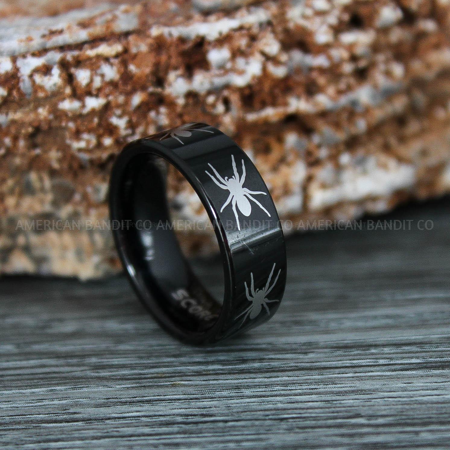 IMG_9363 Tarantula Ring, Spider Ring, Spiderman Ring, Spider Jewelry, Spiderman Jewelry, Spider Wedding Ring, Spider Wedding Band, Spiderman Wedding Band - Image 1