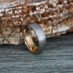 Silver Wedding Band, Silver Wedding Ring, Silver Ring, Silver Tungsten Wedding Ring with Brushed Finish