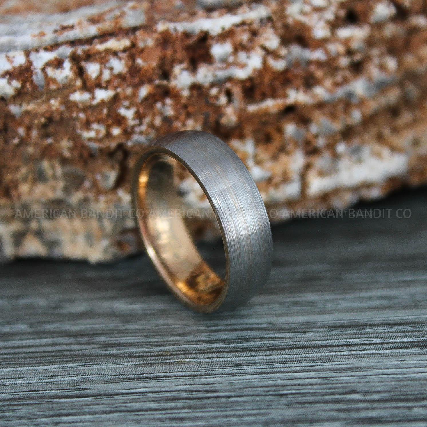 IMG_9371 Silver Wedding Band, Silver Wedding Ring, Silver Ring, Silver Tungsten Wedding Ring with Brushed Finish - Image 1