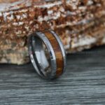 Wood Ring, Wood Wedding Band, Wood Wedding Ring, Silver Wedding Ring, Silver Wedding Band
