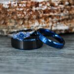 Black Wedding Bands, Black Wedding Rings, Couple Rings, Couple Wedding Bands, Matching Rings