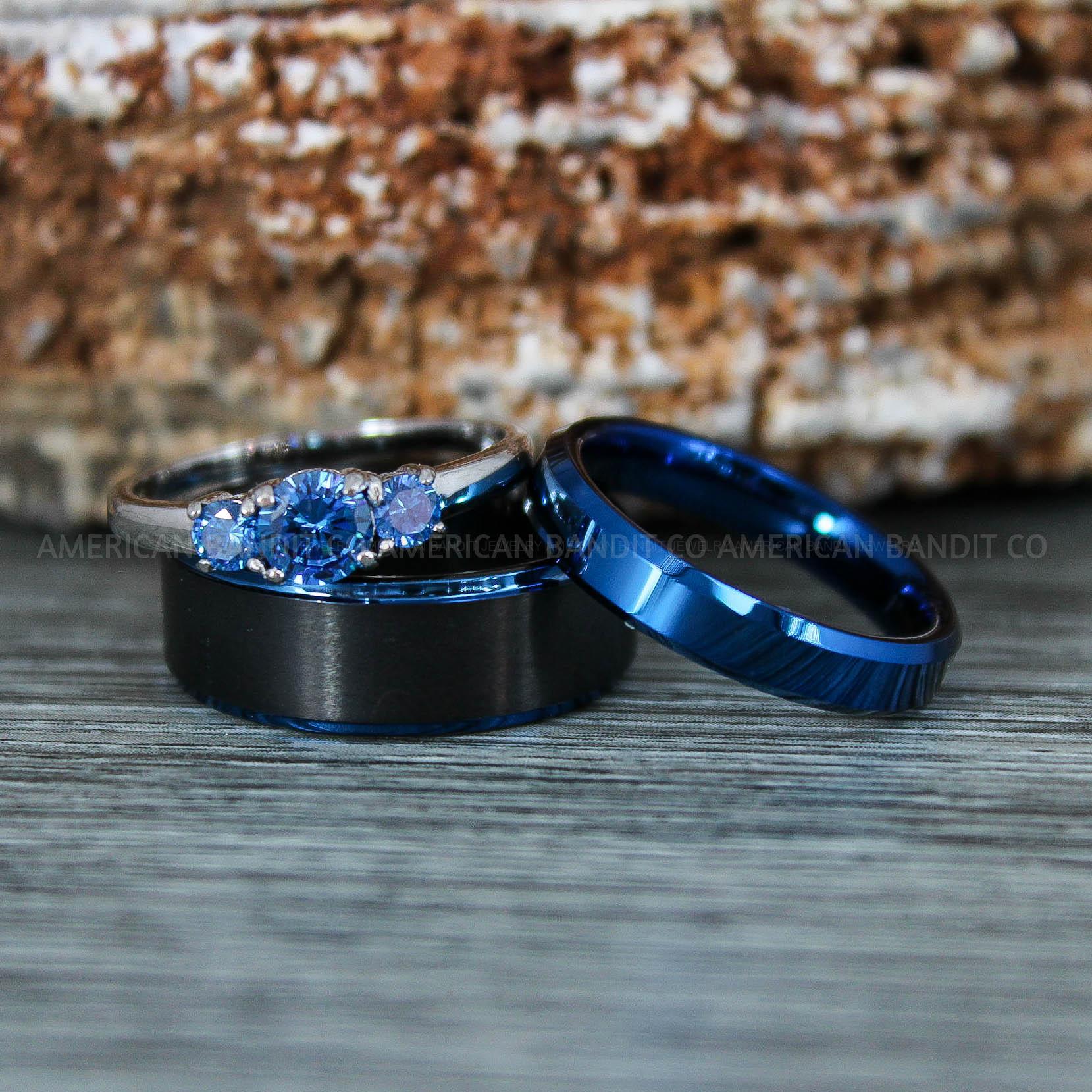 IMG_9387 Black Wedding Bands, Black Wedding Rings, Couple Rings, Couple Wedding Bands, Matching Rings - Image 1