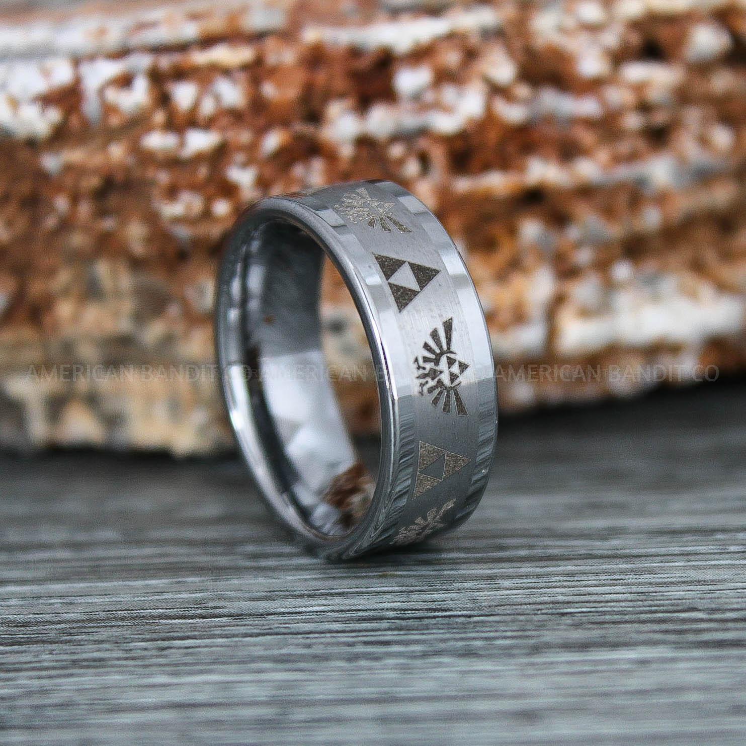 IMG_9388 Zelda Rings, Zelda Wedding Rings, Gamer Rings, Gamer Jewelry, Zelda Wedding Bands, Gamer Wedding Rings, Silver Wedding Rings - Image 1