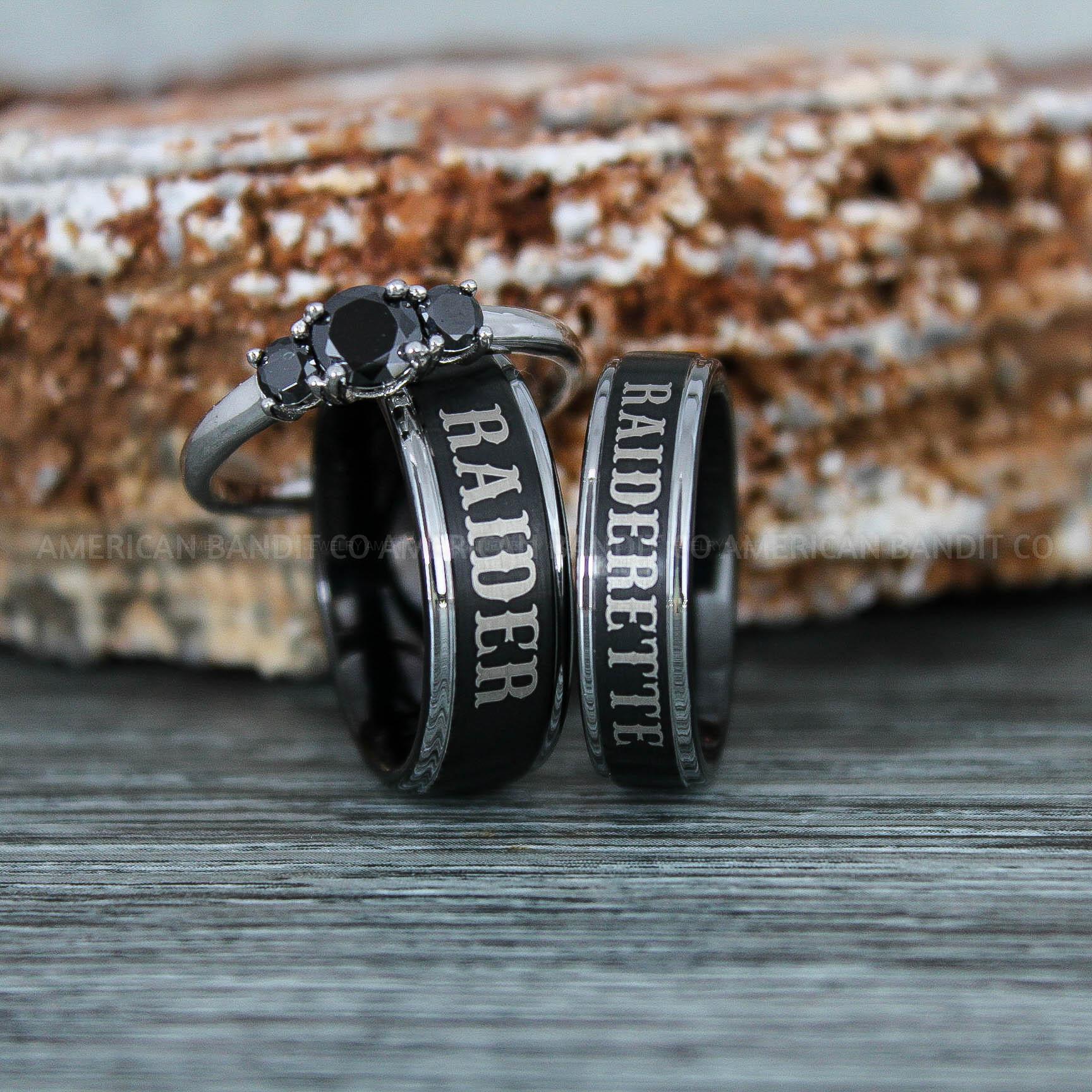 IMG_9396 Raiders Ring, Raider Ring, Raiderette Ring, Couple Rings, Couple Wedding Rings, Couple Wedding Bands - Image 1