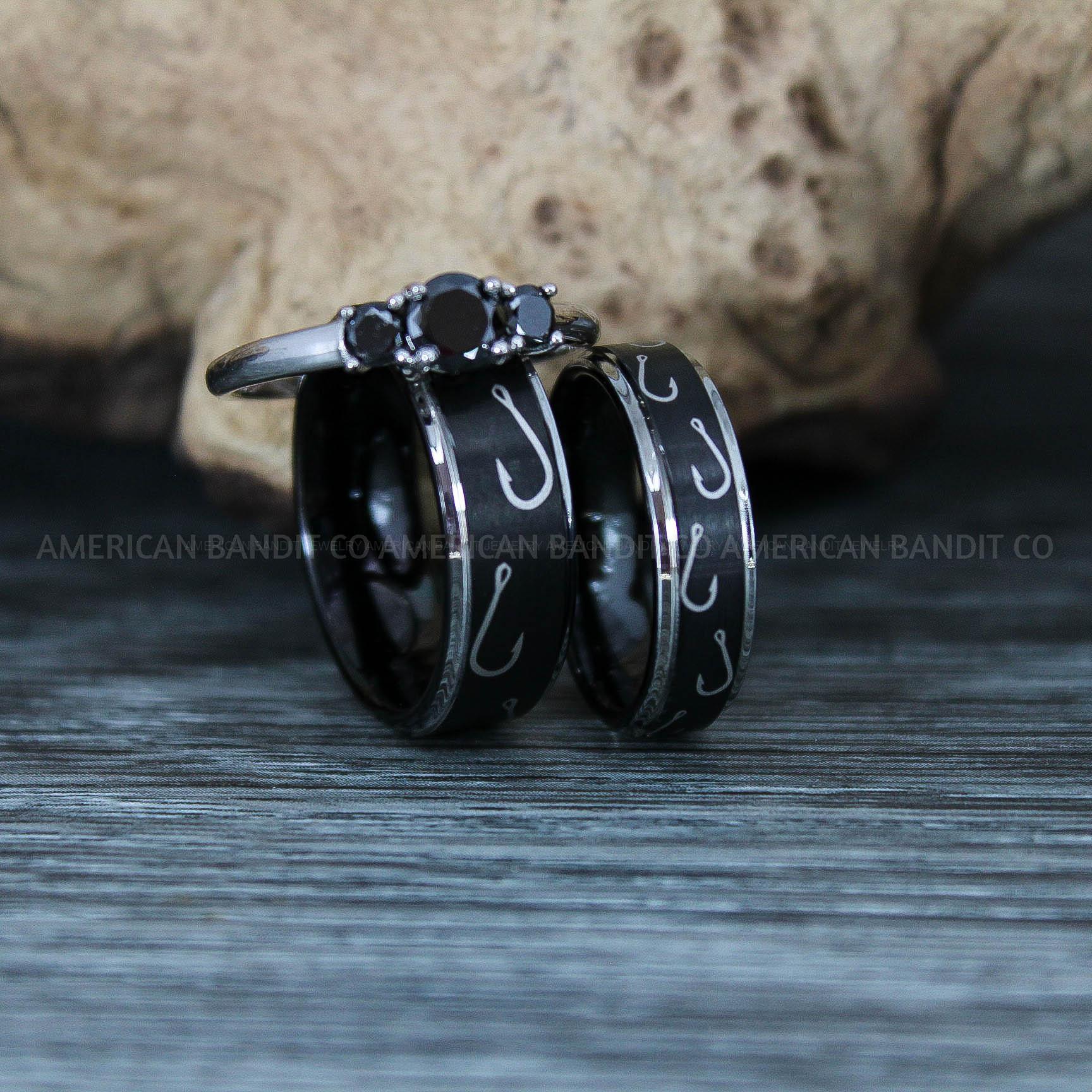 IMG_9402 Fishing Rings, Fisherman Rings, Fishing Jewelry, Fishing Wedding Bands, Hunting Rings, Fish Hooks Rings, Fishing Wedding Rings - Image 1