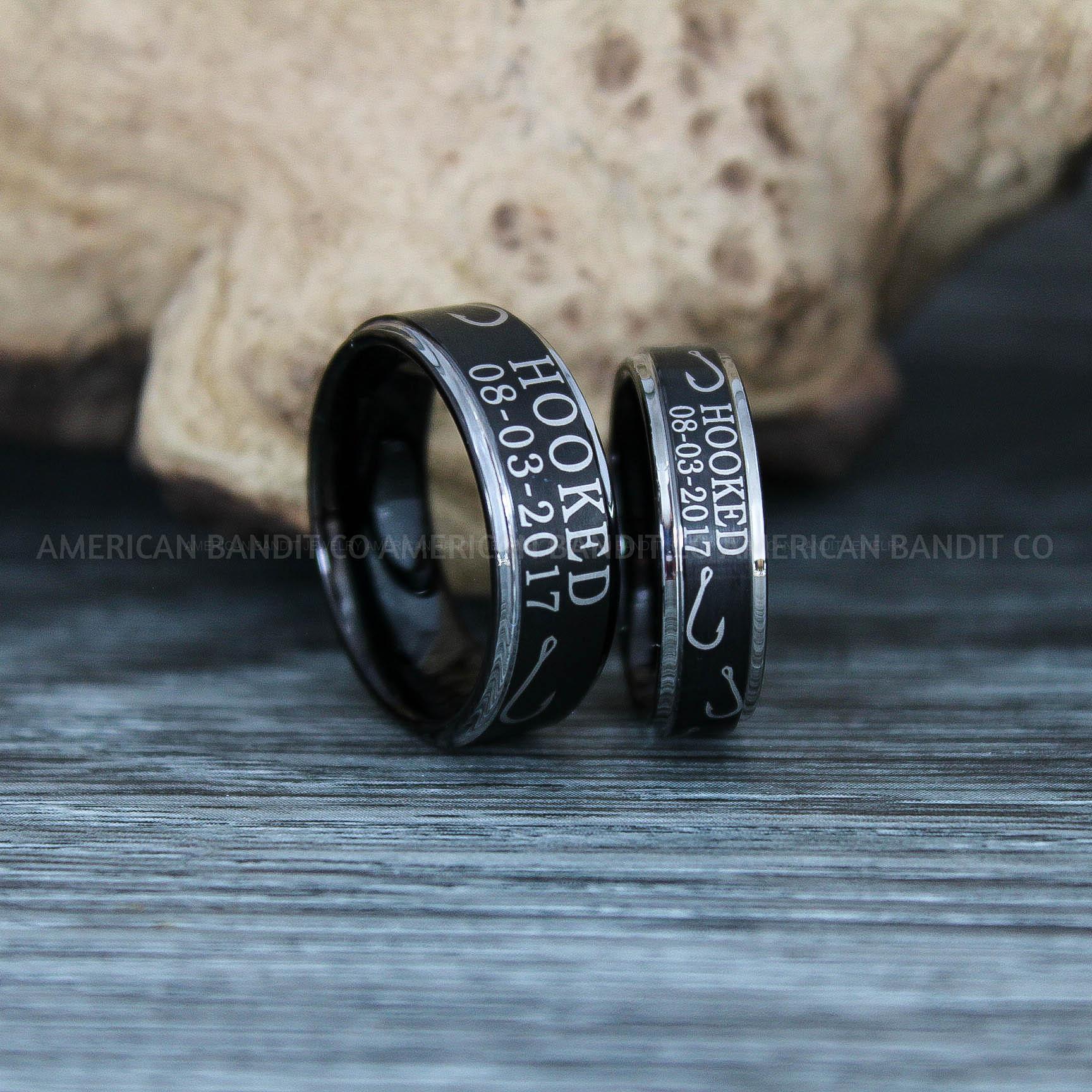 IMG_9404 Fishing Rings, Fisherman Rings, Fishing Jewelry, Fishing Wedding Bands, Hunting Rings, Fish Hooks Rings, Fishing Wedding Rings - Image 1