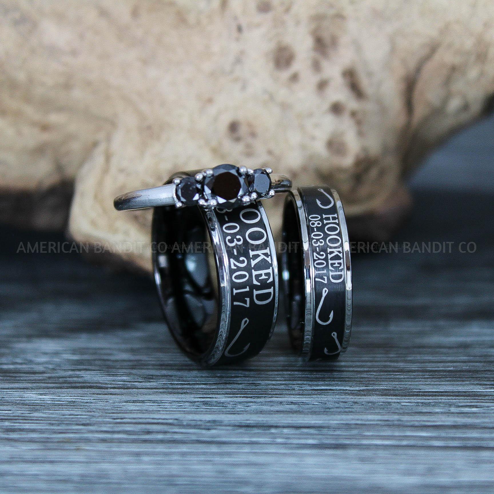 IMG_9406 Fishing Rings, Fisherman Rings, Fishing Jewelry, Fishing Wedding Bands, Hunting Rings, Fish Hooks Rings, Fishing Wedding Rings - Image 1