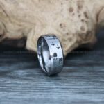 Wild Turkey Ring, Deer Tracks Ring, Turkey Hunting Ring, Silver Tungsten Ring, Silver Wedding Band, Hunting Ring, Turkey Tracks Wedding Band, Turkey Tracks Ring
