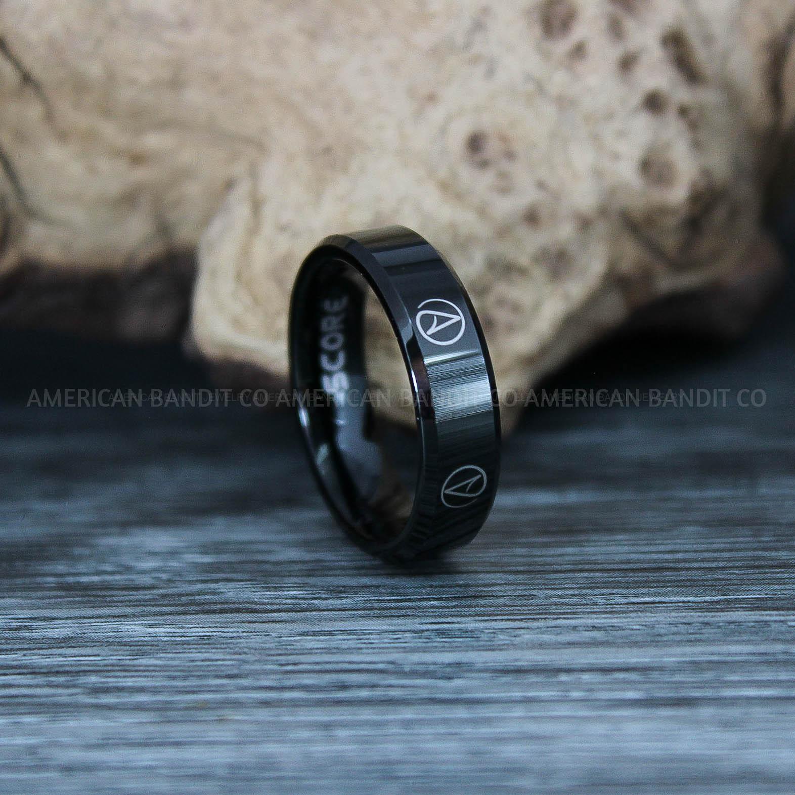 IMG_9420 Atheist Ring, Atheist Wedding Band, Atheist Wedding Ring, Atheism Jewelry, Atheism Wedding Band - Image 1