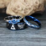 Zelda Rings, Zelda Wedding Rings, Gamer Rings, Gamer Jewelry, Zelda Wedding Bands, Gamer Wedding Rings, Black Wedding Rings