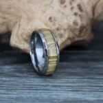 Wood Ring, Wood Wedding Band, Wood Wedding Ring, Silver Wedding Ring, Silver Wedding Band