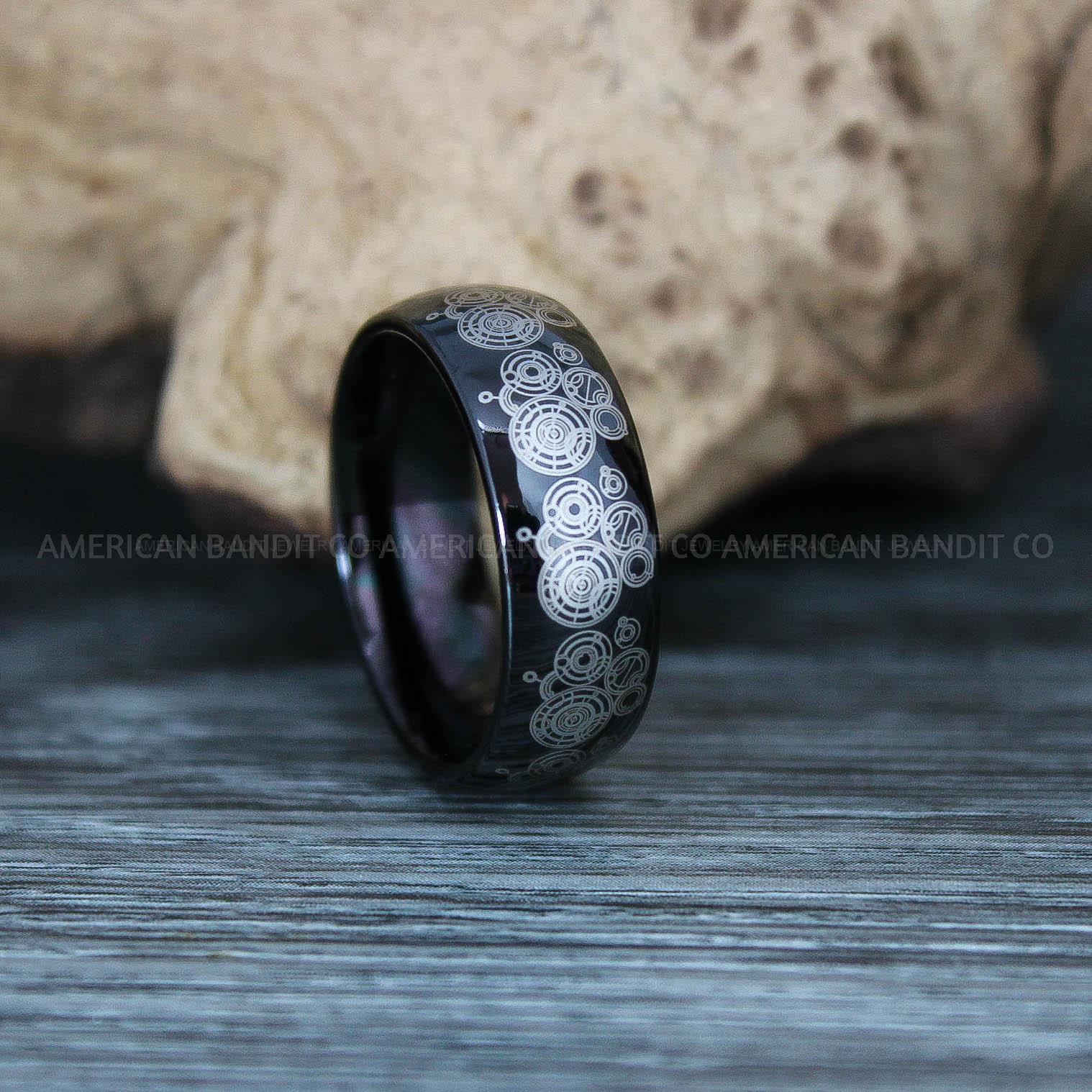 IMG_9438 Dr Who Rings, Dr Who Wedding Rings, Dr Who Jewelry, Gallifreyan Rings, Gallifreyan Wedding Rings, Gallifreyan Wedding Bands, Gallifreyan Jewelry - Image 1